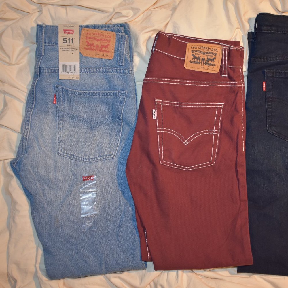 Lot of 4 Levis Jeans style 511 and 502